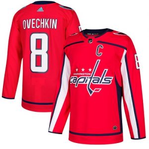 Pánské NHL Washington Capitals dresy 8 Alex Ovechkin Authentic Červené Adidas Domácí