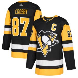 Pánské NHL Pittsburgh Penguins dresy Sidney Crosby 87 Authentic Černá Adidas Domácí